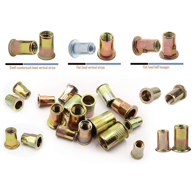 Semi-hexagonal flange rivet nut assortment kit87