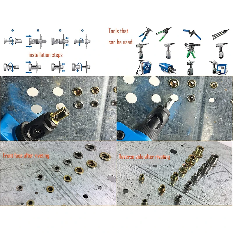 Hex Rivet Nut Galvanized Carbon Steel Flat Head Threaded Insert Nut Rivet87 Hex Rivet Nut Galvanized Carbon Steel Flat Head Threaded Insert Nut Rivet87