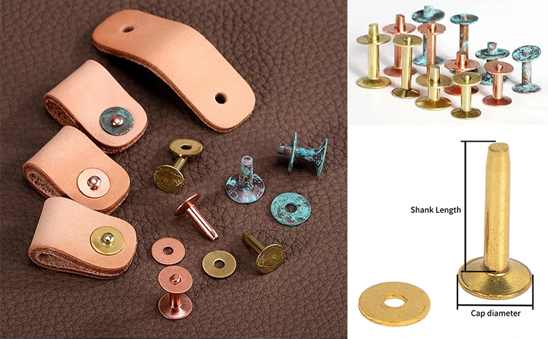 Brass Rivets For Leather145