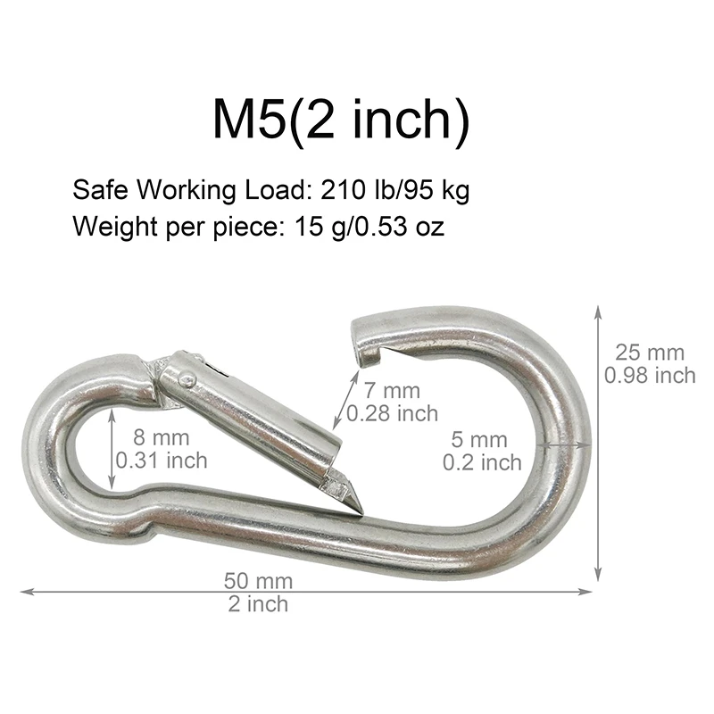 Stainless Steel Carabiners Marine238