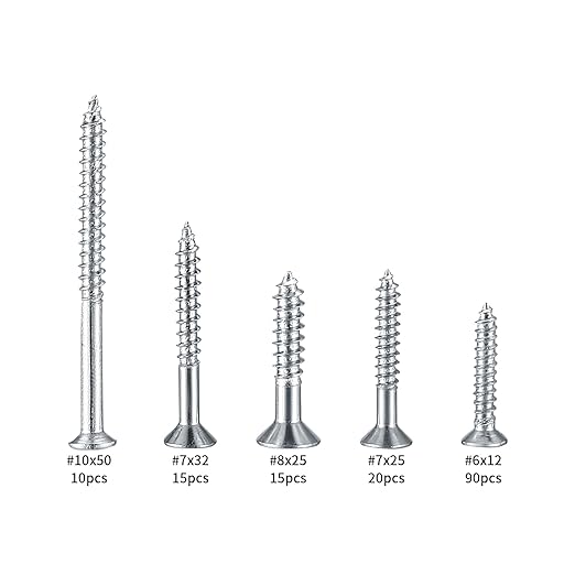 Flat head wood screw set75