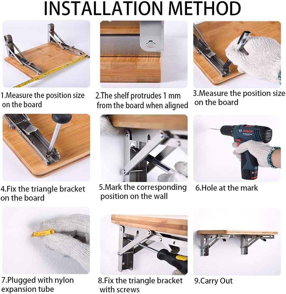 Folding bracket for wall bench434