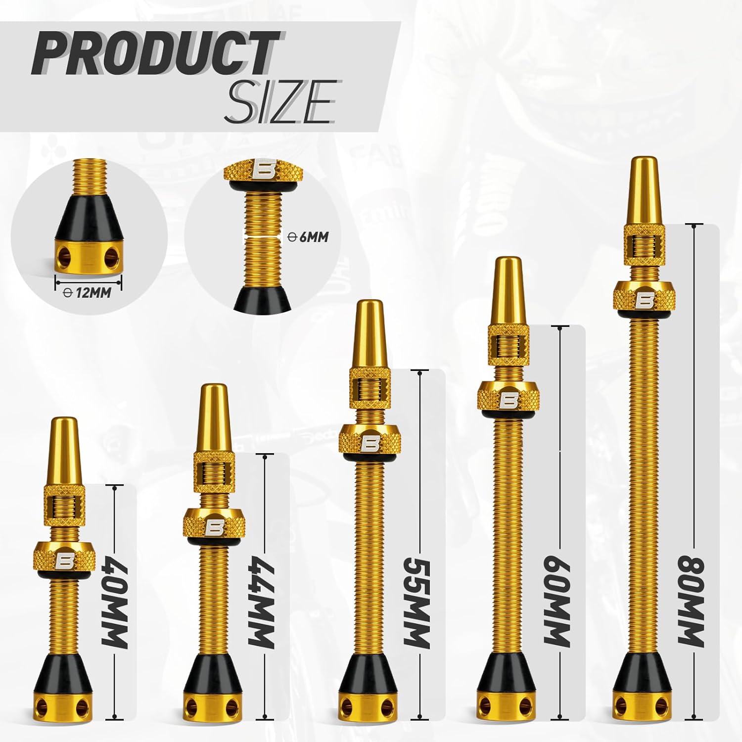 Ultra-light alloy Presta valve stem kit