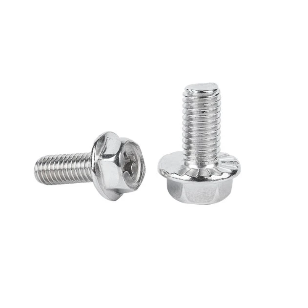 Hexagonal toothed flange bolt