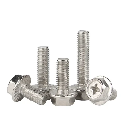 Stainless steel hexagonal toothed flange bolt Stainless steel hexagonal toothed flange bolt