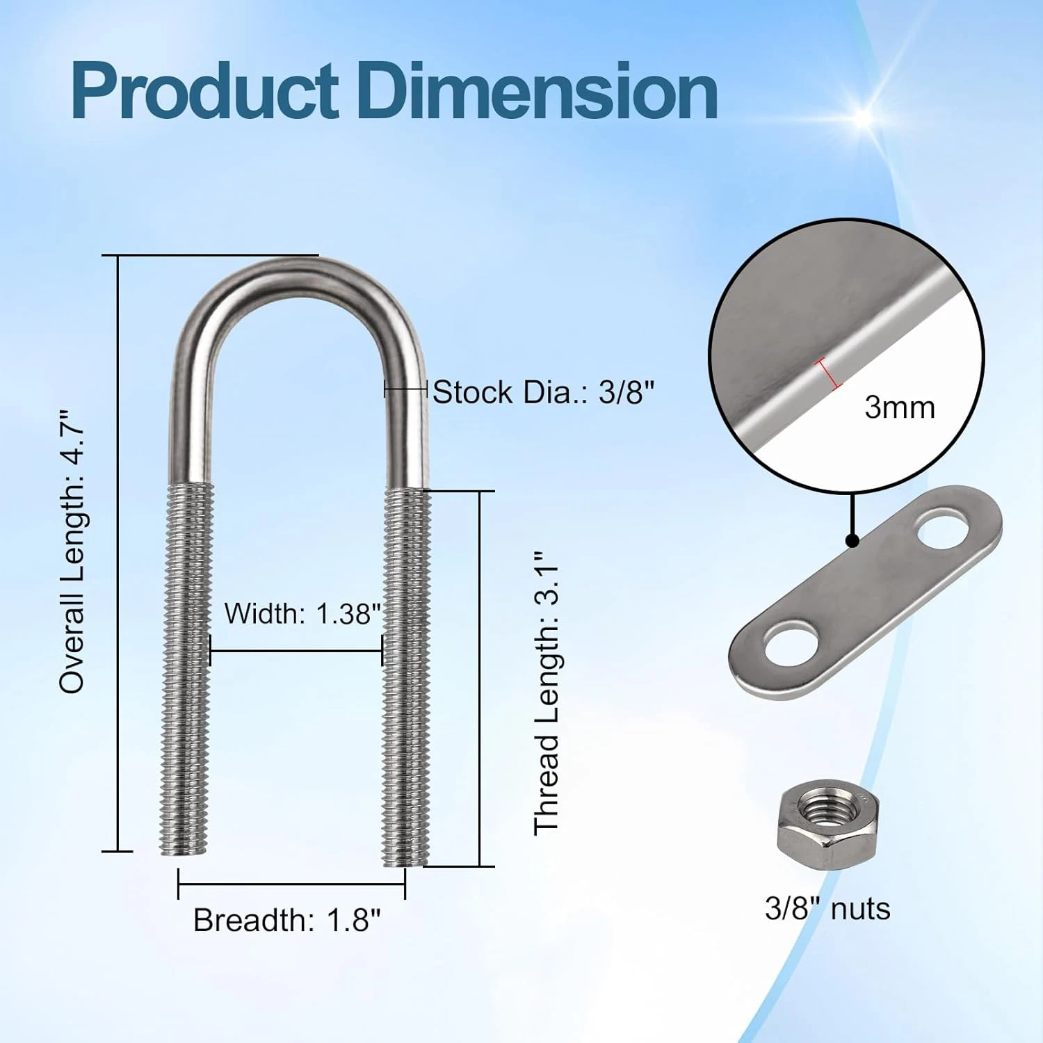 Heavy Duty U-Bolt Heavy Duty U-Bolt