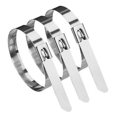304 Stainless Steel Cable Ties Self-locking Stainless Steel Cable Ties Buckle Cable Ties Marine Metal Tag Cable Ties