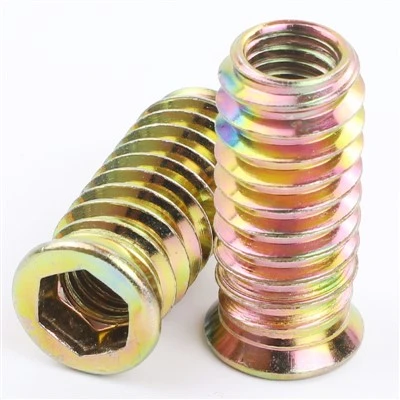 Colored Zinc With Internal And External Thread Nuts