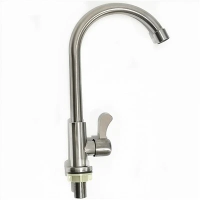 Stainless Steel Grohe Single Cold Kitchen Faucet Copper Core Brushed Stainless Steel With Bearing Sink Faucet Batch
